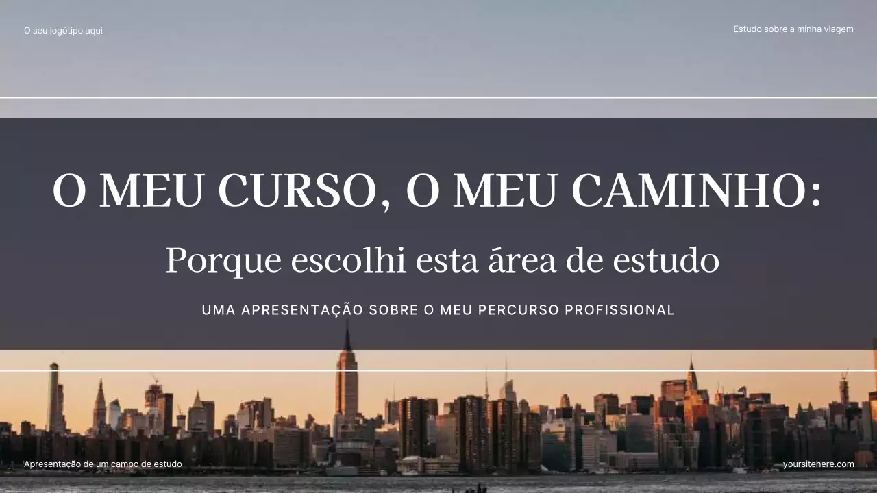 Apresentação do Caminho de Carreira Moderno em Cinza