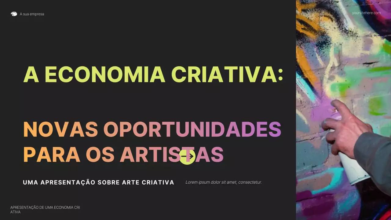Apresentação de Novas Oportunidades Coloridas para Artistas