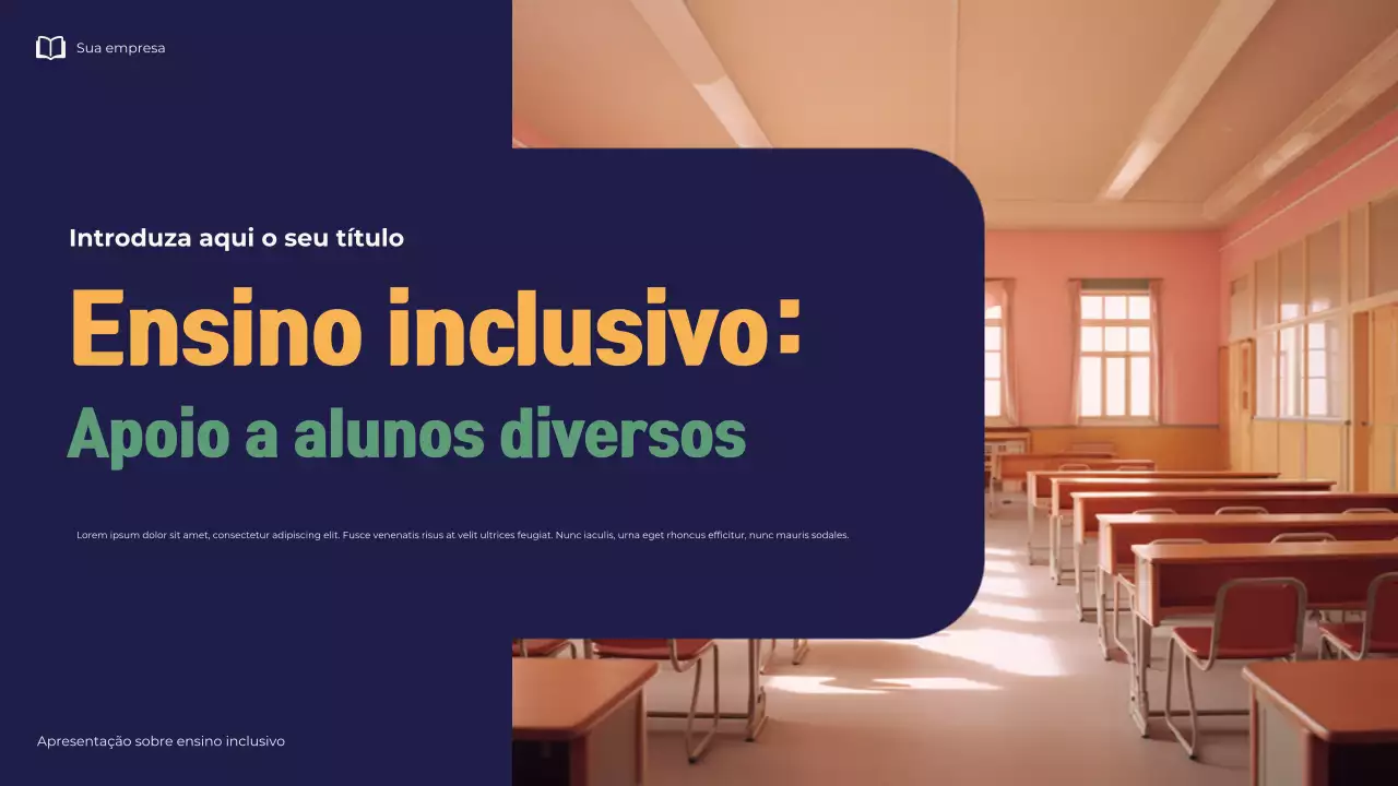 Apresentação ilustrativa de ensino moderno e inclusivo da Marinha