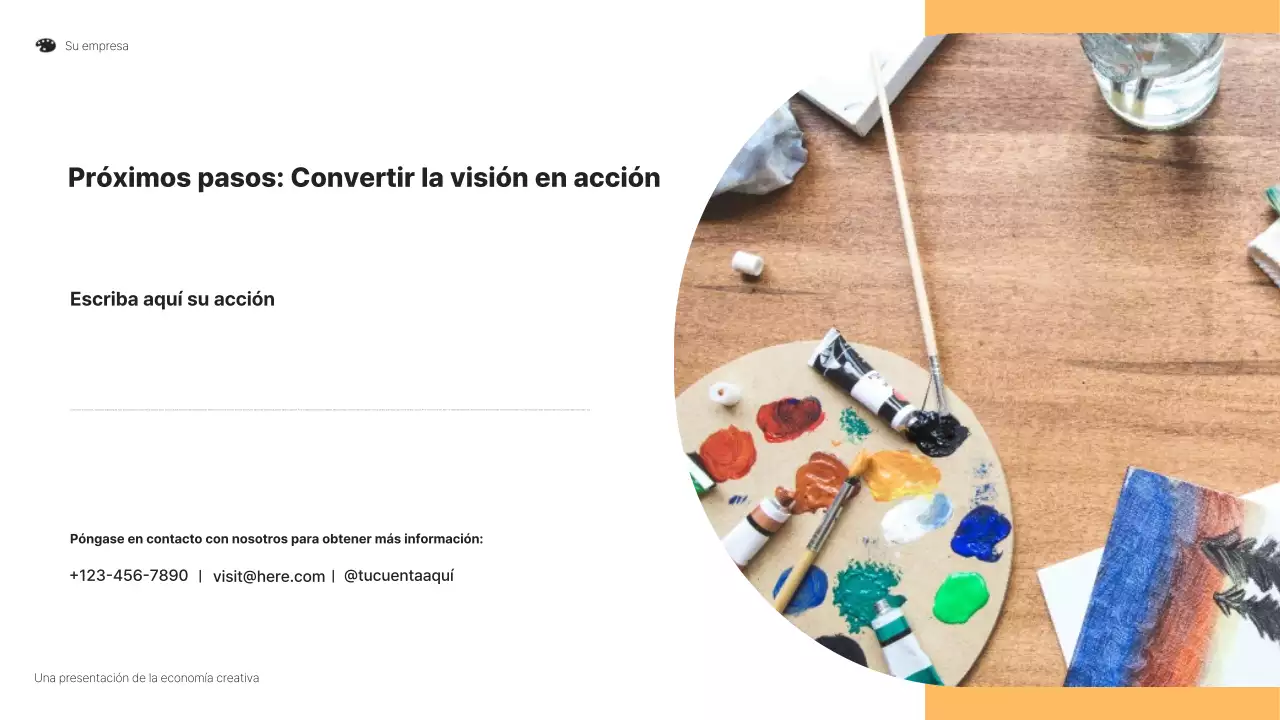 Presentación de nuevas y coloridas oportunidades para los artistas