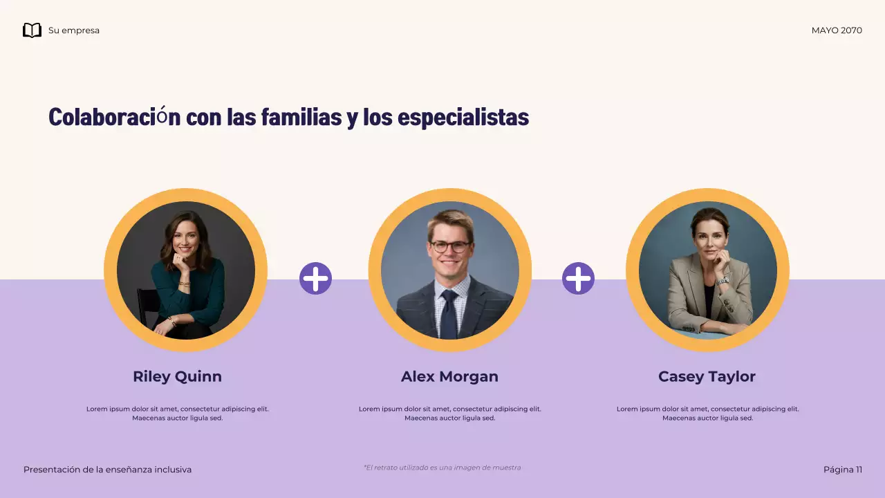 Presentación ilustrativa de enseñanza inclusiva moderna de la Marina