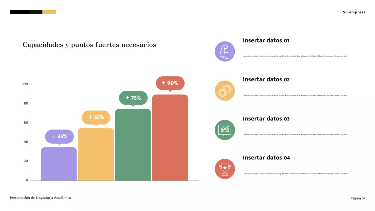 Presentación de un viaje académico moderno minimalista en amarillo y crema