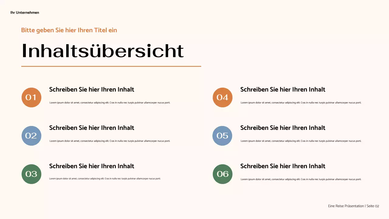 Braune minimale Präsentation „Meine Reise“