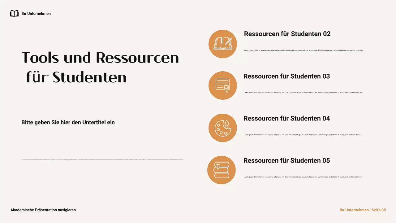 Braune und orangefarbene Minimal-Navigation zur akademischen Integrität im College Präsentation