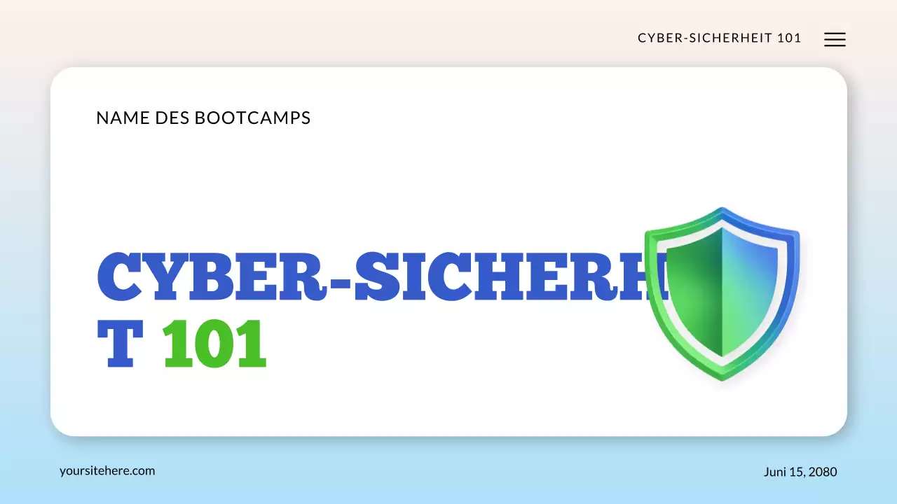 Cybersicherheitstechnologie Grün und Blau Präsentation