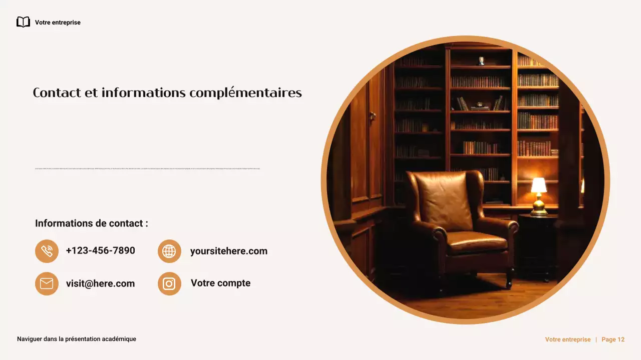 Présentation minimaliste marron et orange sur la navigation dans l'intégrité académique à l'université