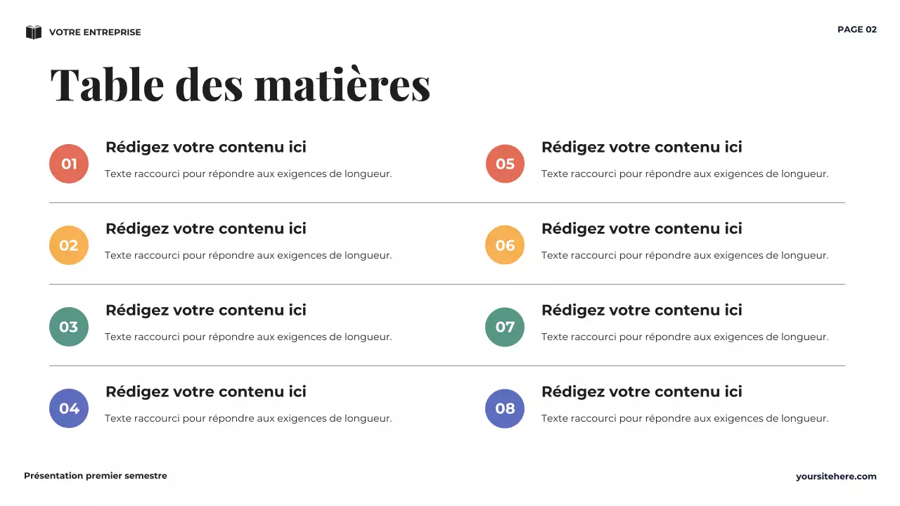 Présentation de la vision minimaliste de la Marine pour mon premier semestre