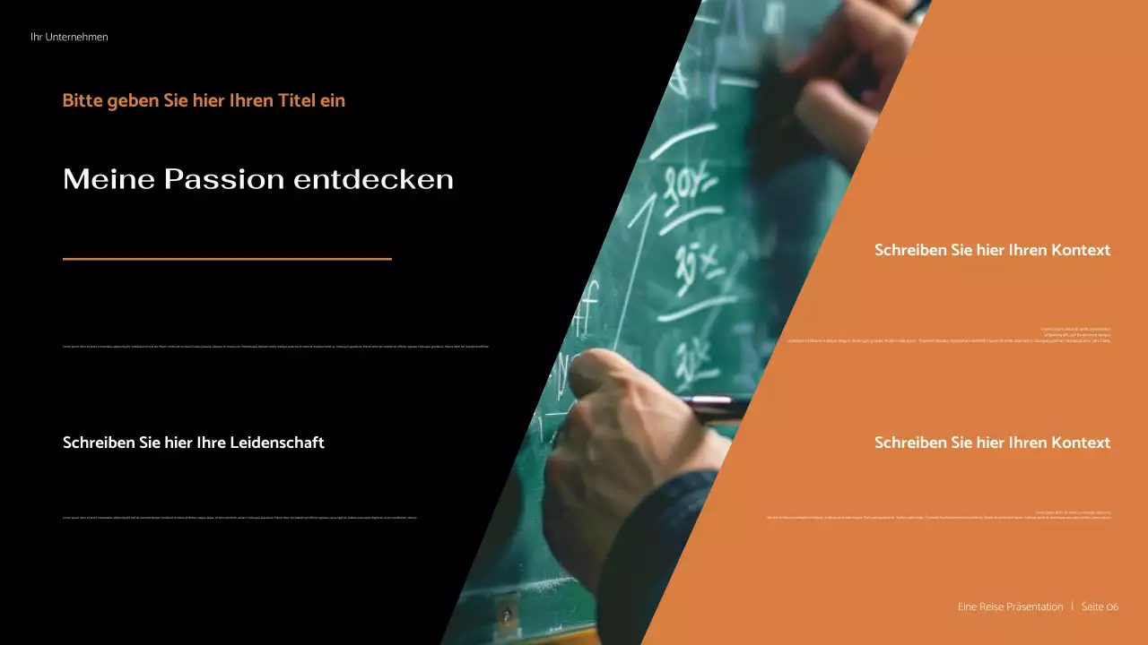 Braune minimale Präsentation „Meine Reise“