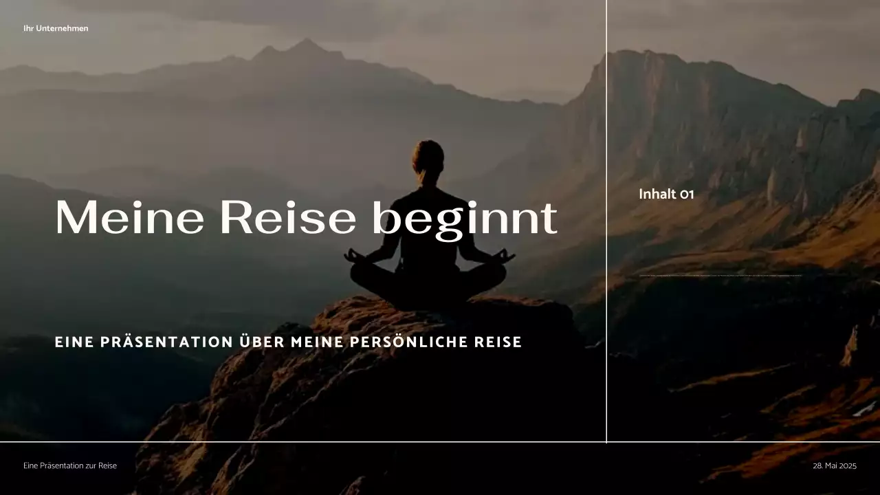 Braune minimale Präsentation „Meine Reise“