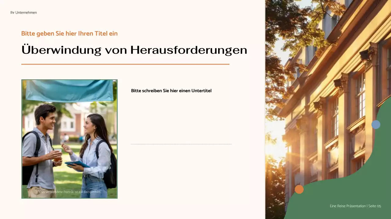 Braune minimale Präsentation „Meine Reise“