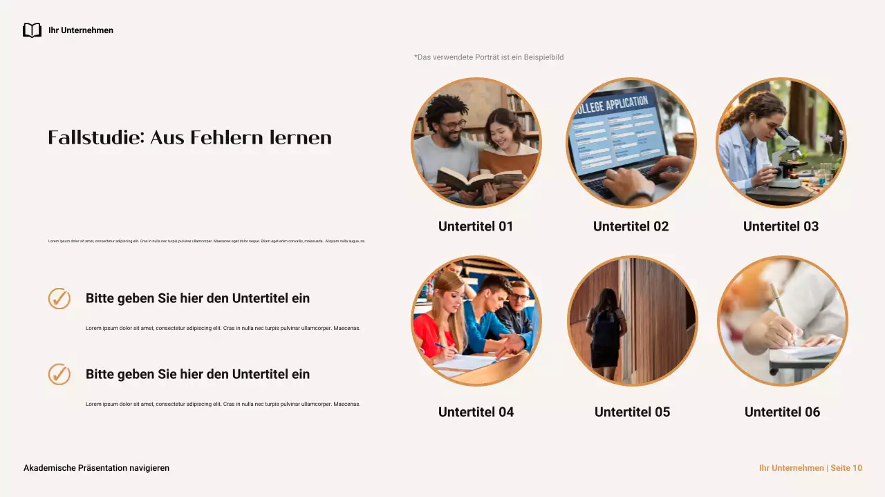 Braune und orangefarbene Minimal-Navigation zur akademischen Integrität im College Präsentation