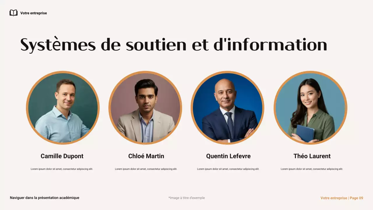 Présentation minimaliste marron et orange sur la navigation dans l'intégrité académique à l'université