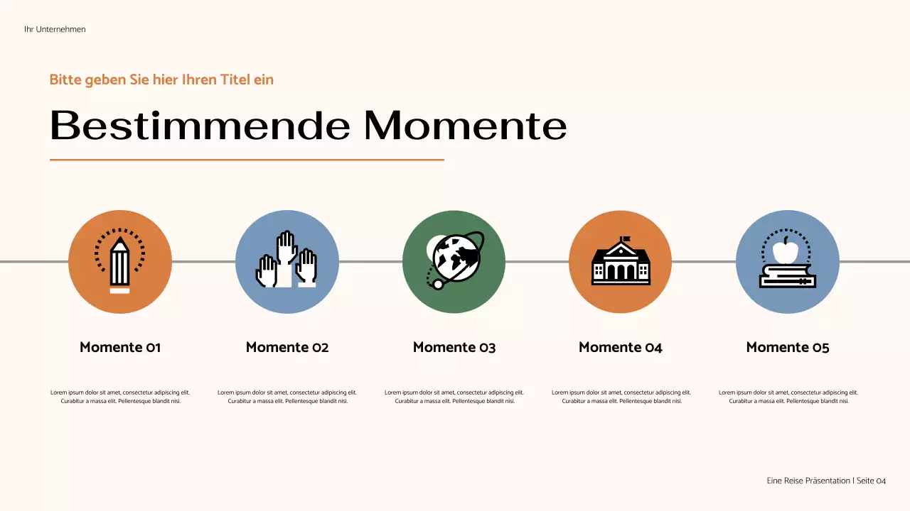 Braune minimale Präsentation „Meine Reise“