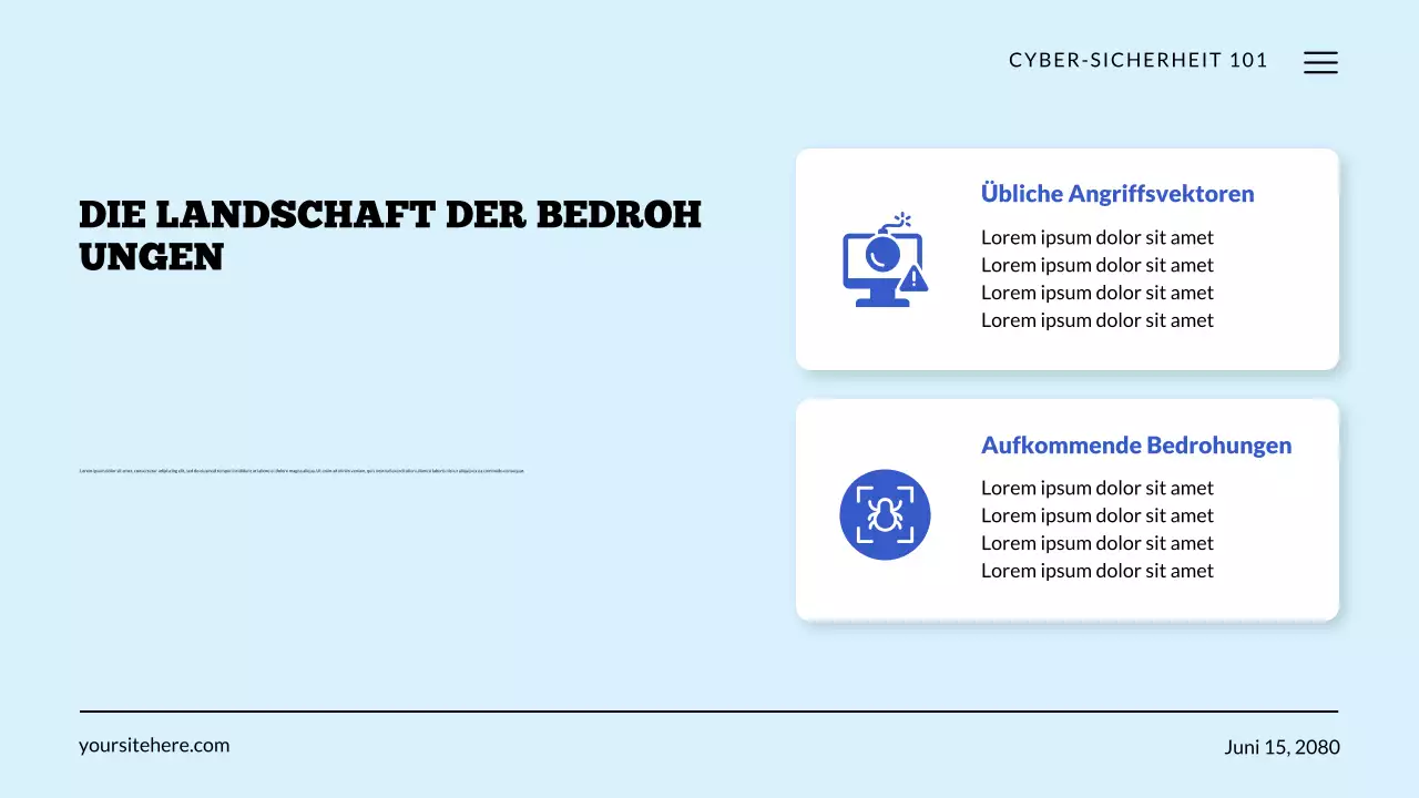 Cybersicherheitstechnologie Grün und Blau Präsentation