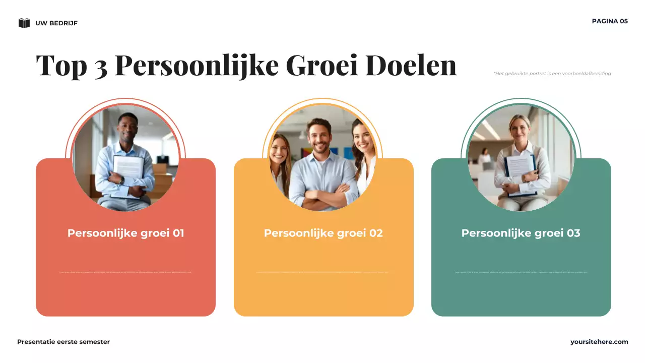 Navy Minimal Mijn Eerste Semester Visie Presentatie