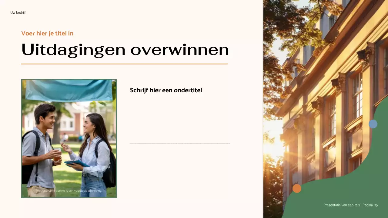 Bruin minimale Mijn Reis Presentatie