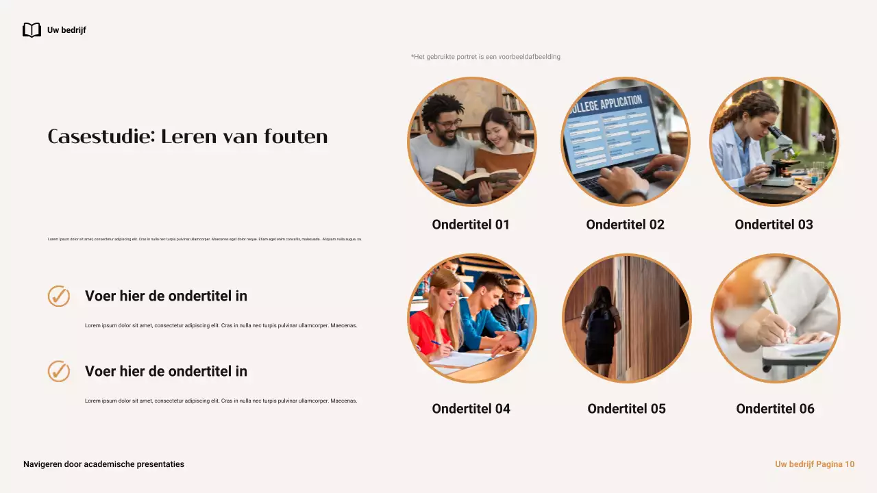 Bruin en oranje Minimale Academische Integriteit Navigeren in College Presentatie