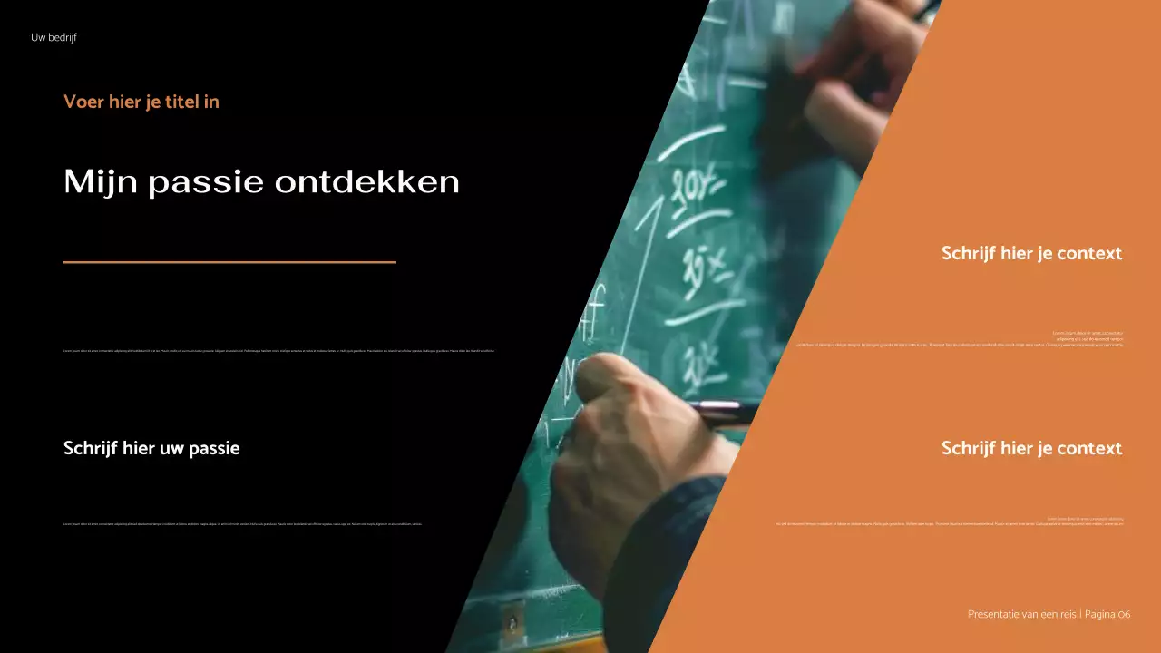 Bruin minimale Mijn Reis Presentatie