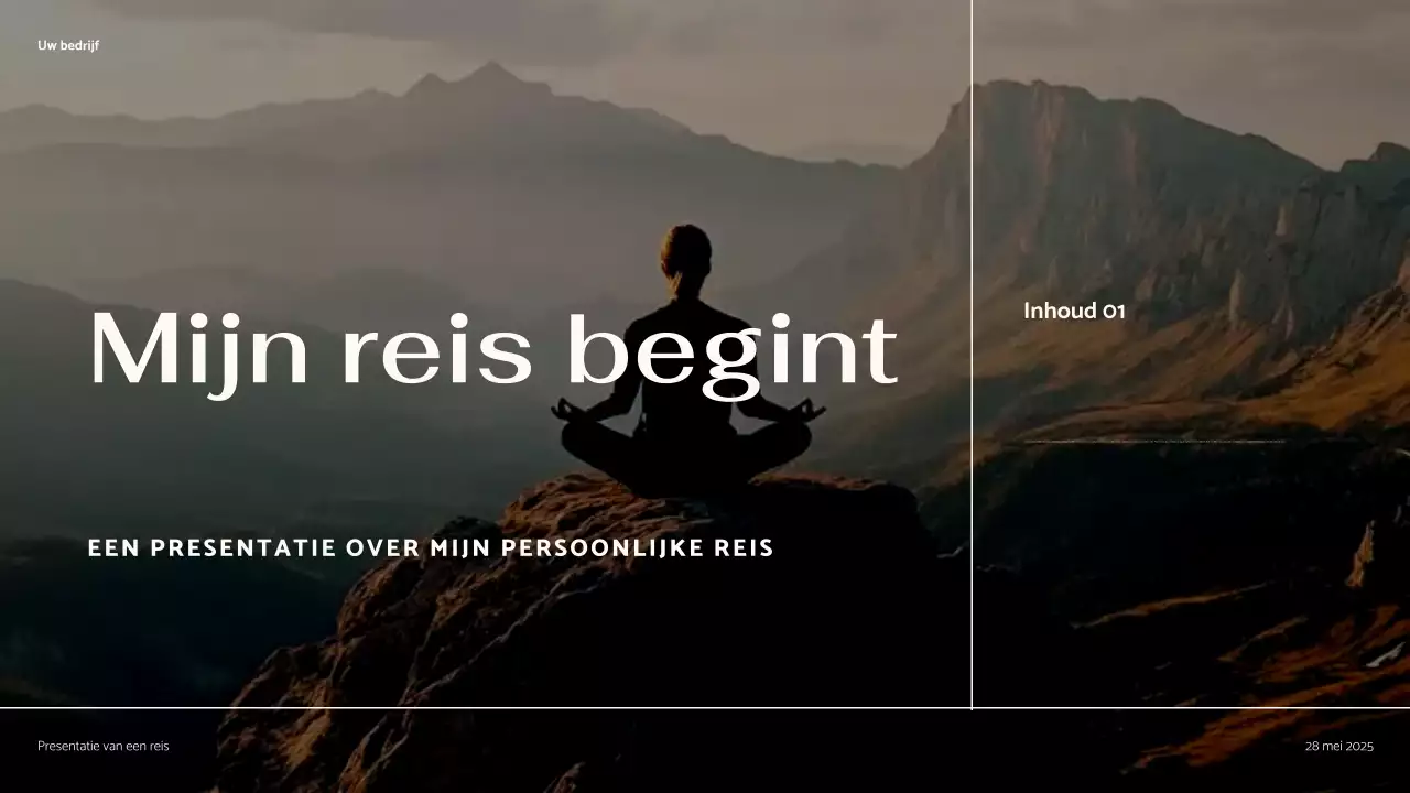 Bruin minimale Mijn Reis Presentatie