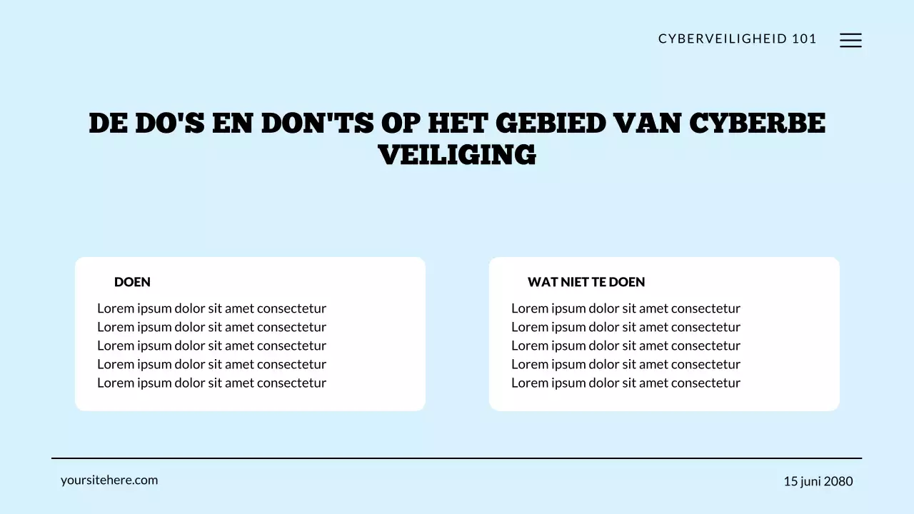 Cyberbeveiligingstechnologie Groen en Blauw Presentatie