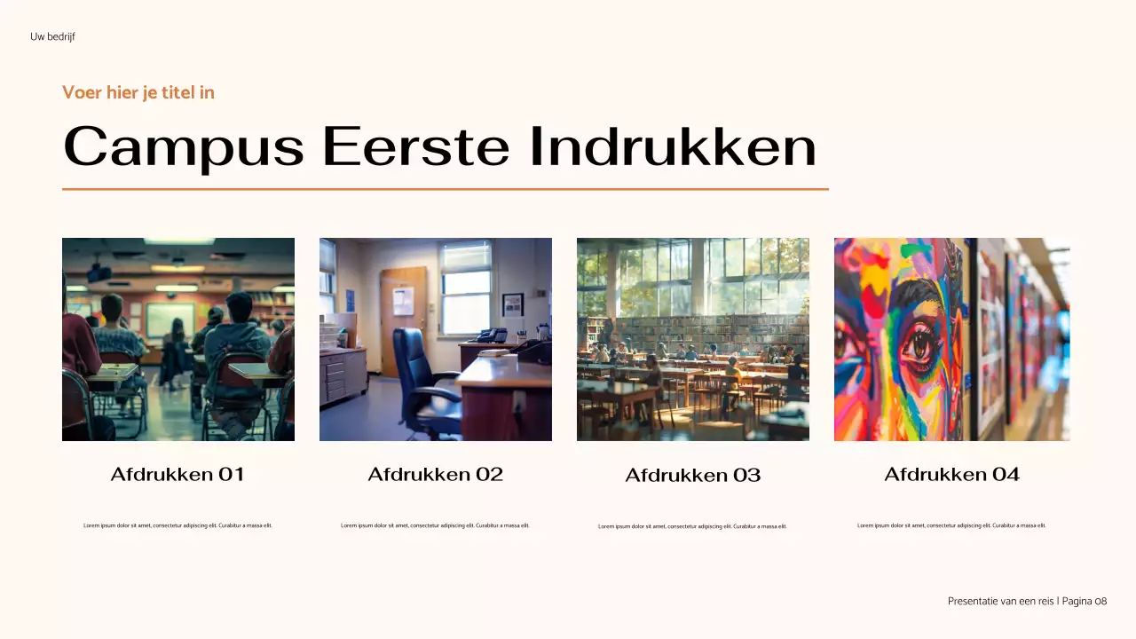 Bruin minimale Mijn Reis Presentatie