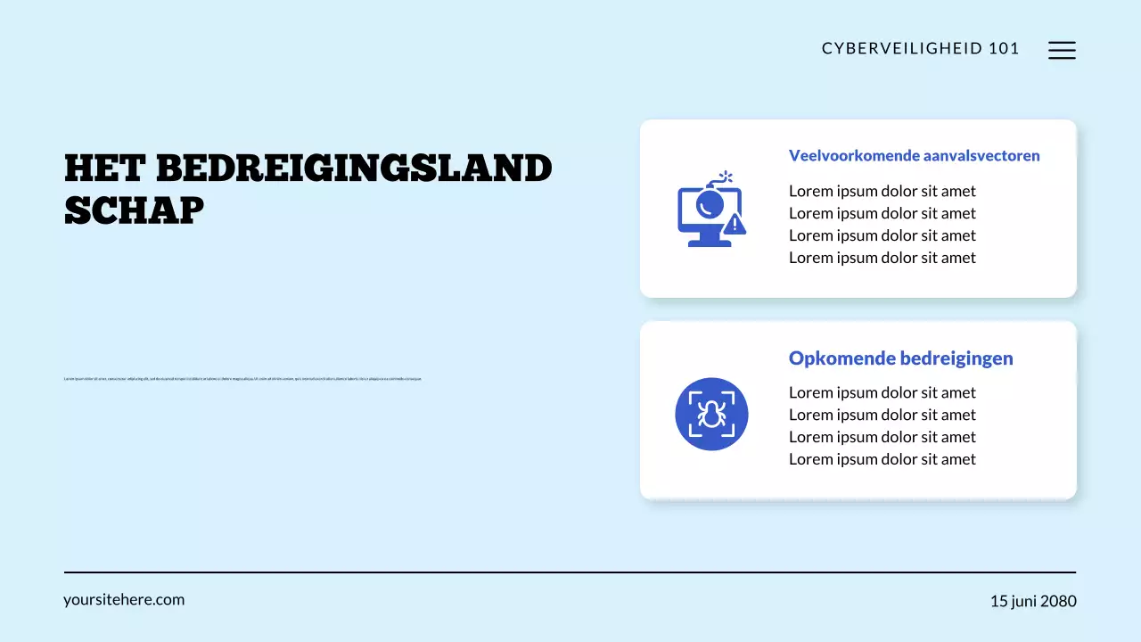 Cyberbeveiligingstechnologie Groen en Blauw Presentatie