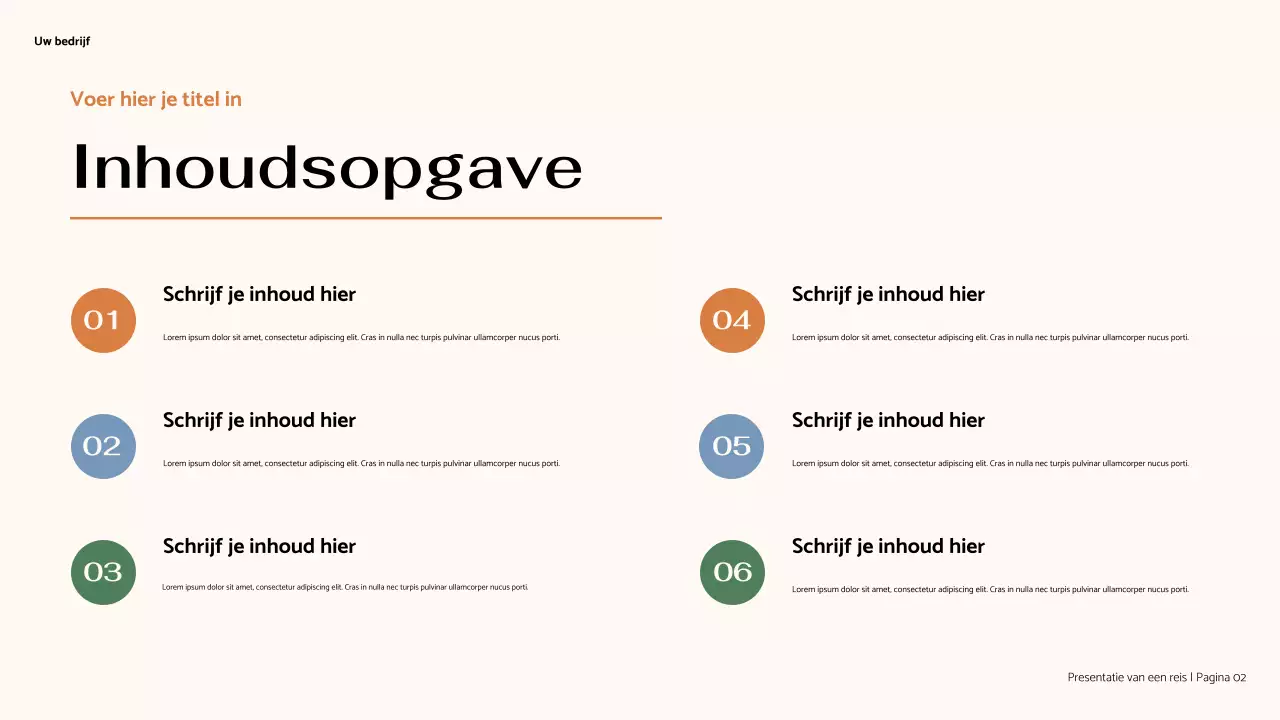 Bruin minimale Mijn Reis Presentatie