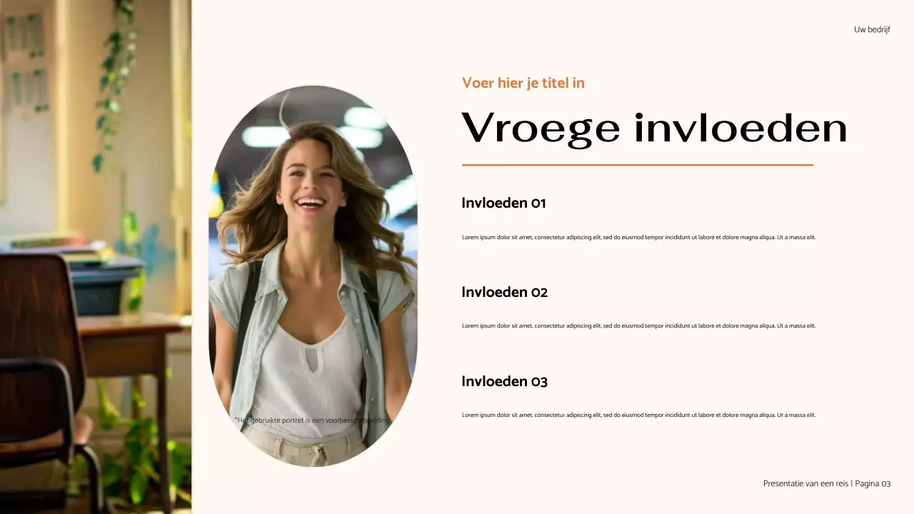 Bruin minimale Mijn Reis Presentatie