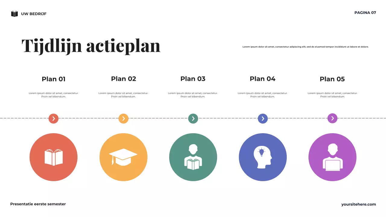 Navy Minimal Mijn Eerste Semester Visie Presentatie