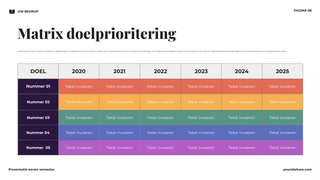 Navy Minimal Mijn Eerste Semester Visie Presentatie