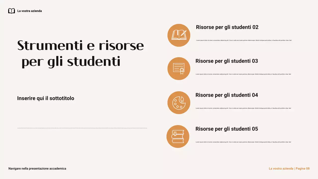 Presentazione minima marrone e arancione sulla navigazione dell'integrità accademica al college