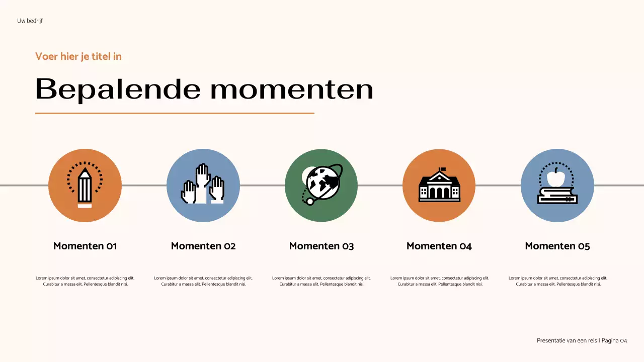 Bruin minimale Mijn Reis Presentatie