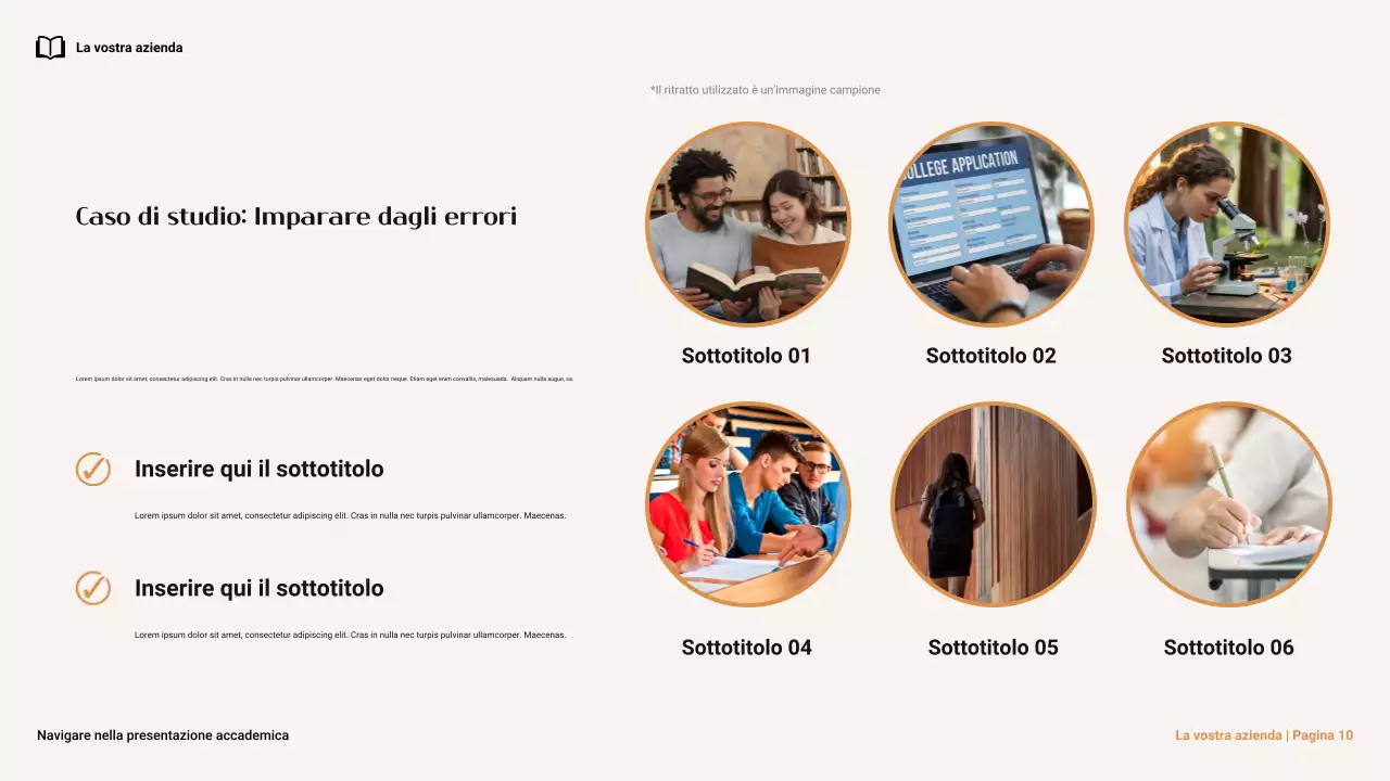 Presentazione minima marrone e arancione sulla navigazione dell'integrità accademica al college