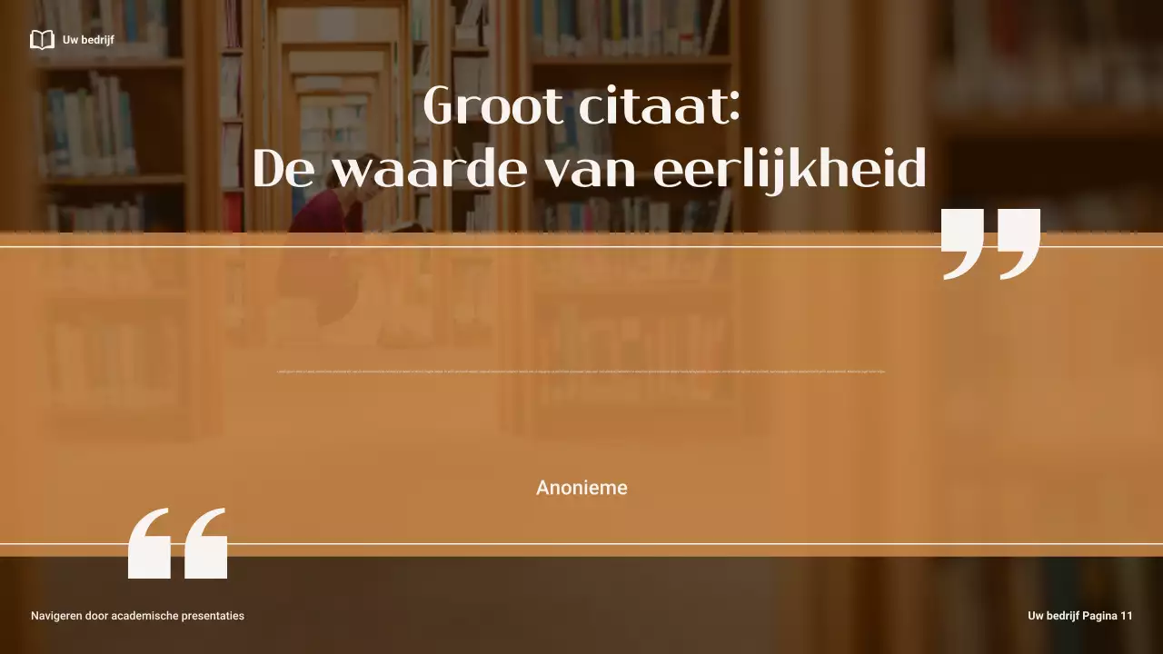Bruin en oranje Minimale Academische Integriteit Navigeren in College Presentatie
