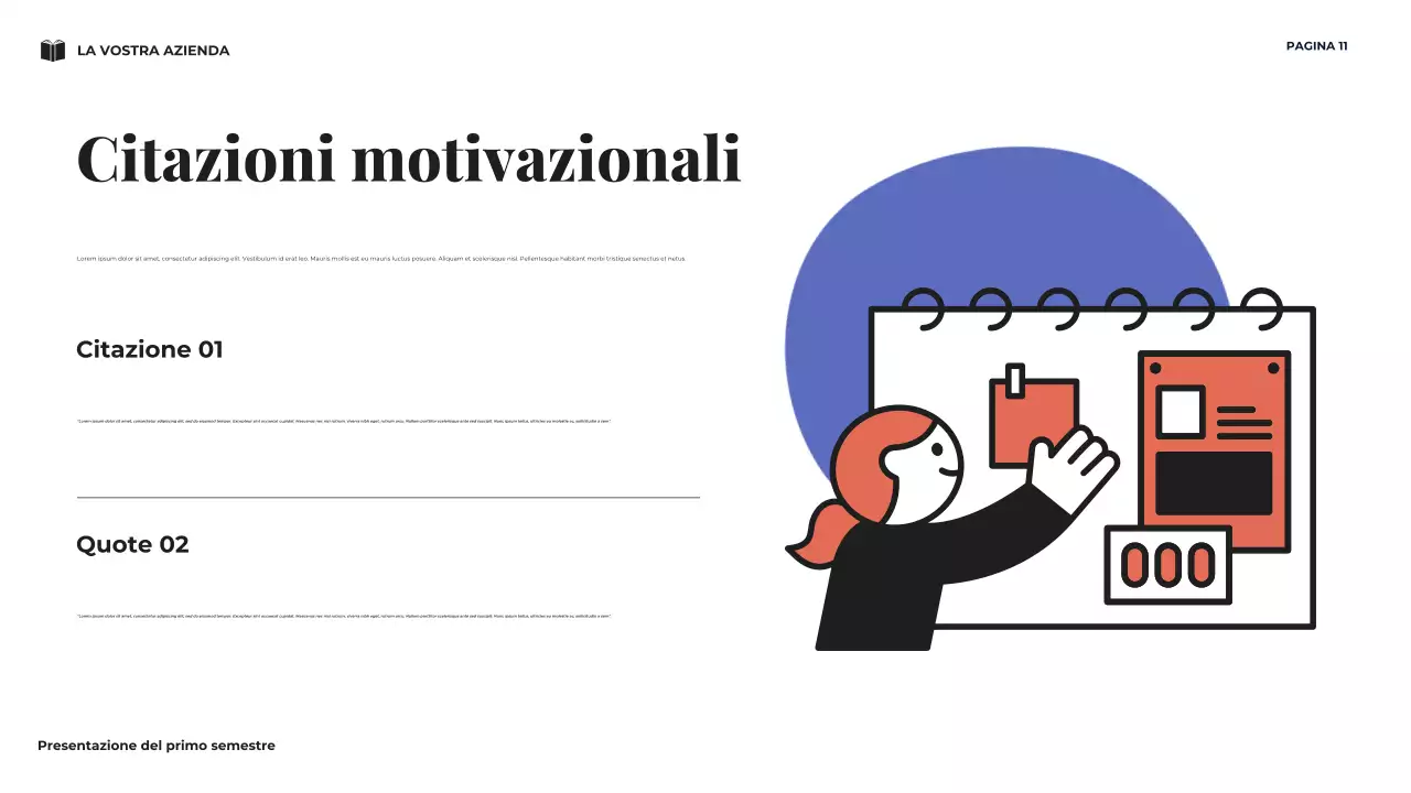 Presentazione della visione minima del mio primo semestre della Marina