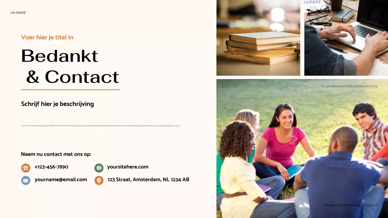 Bruin minimale Mijn Reis Presentatie