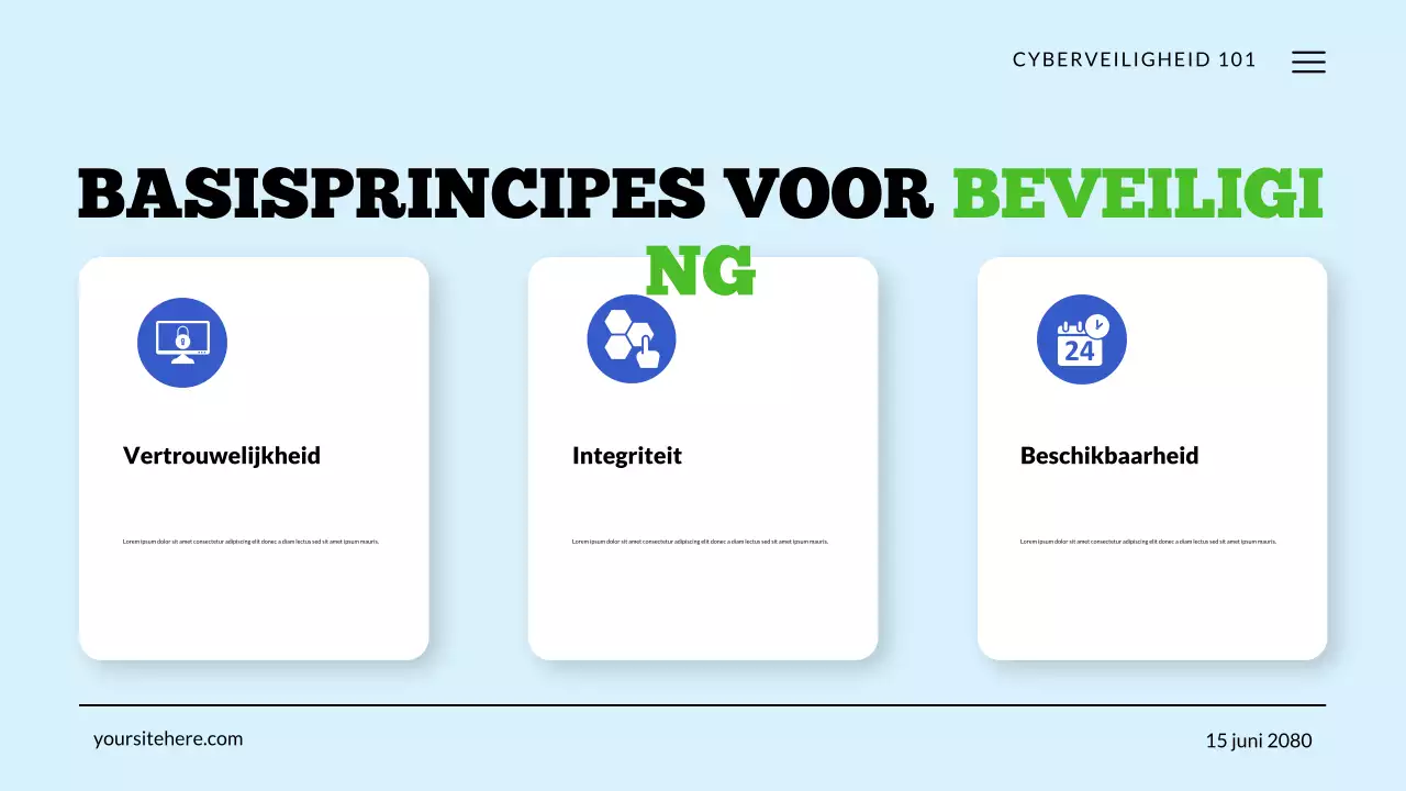 Cyberbeveiligingstechnologie Groen en Blauw Presentatie