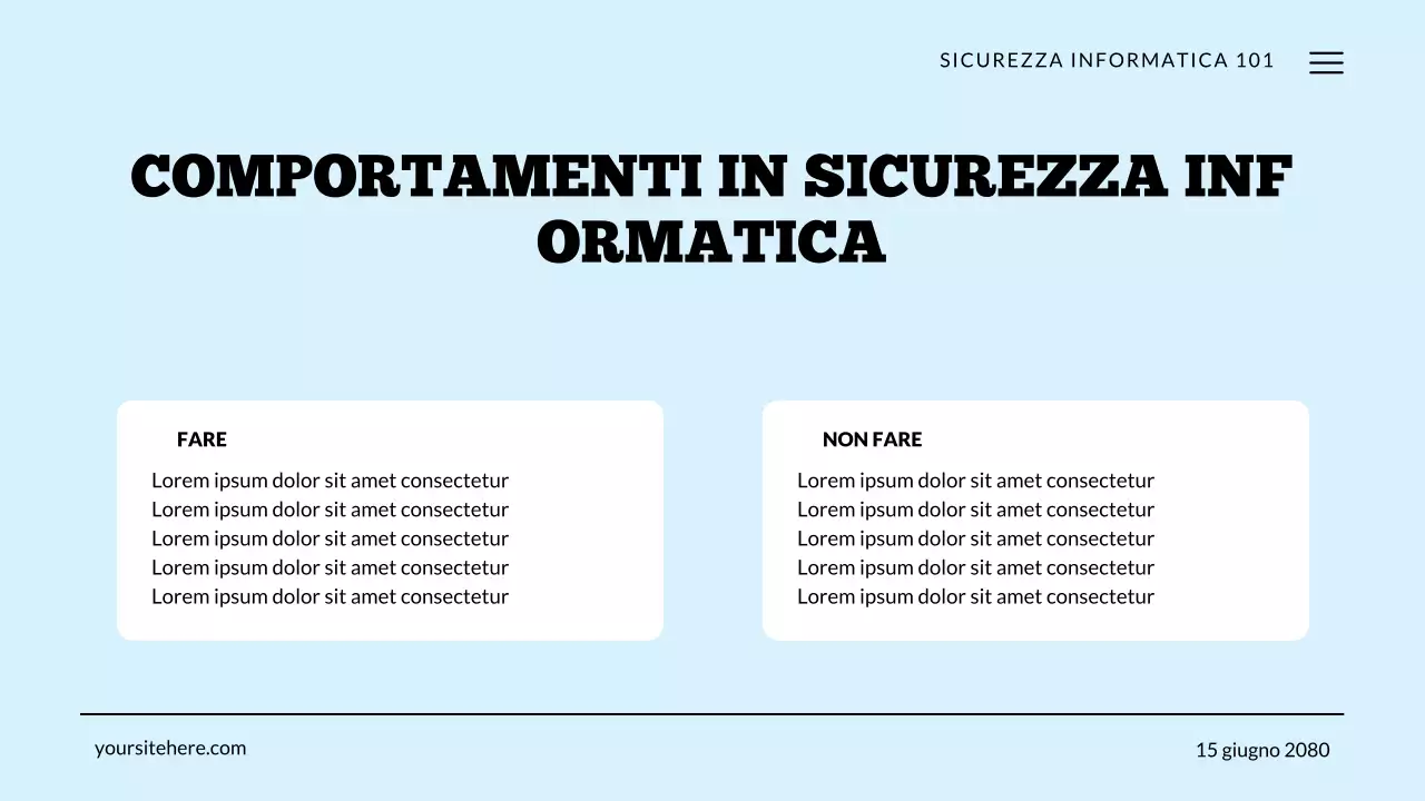 Presentazione sulla tecnologia di sicurezza informatica verde e blu