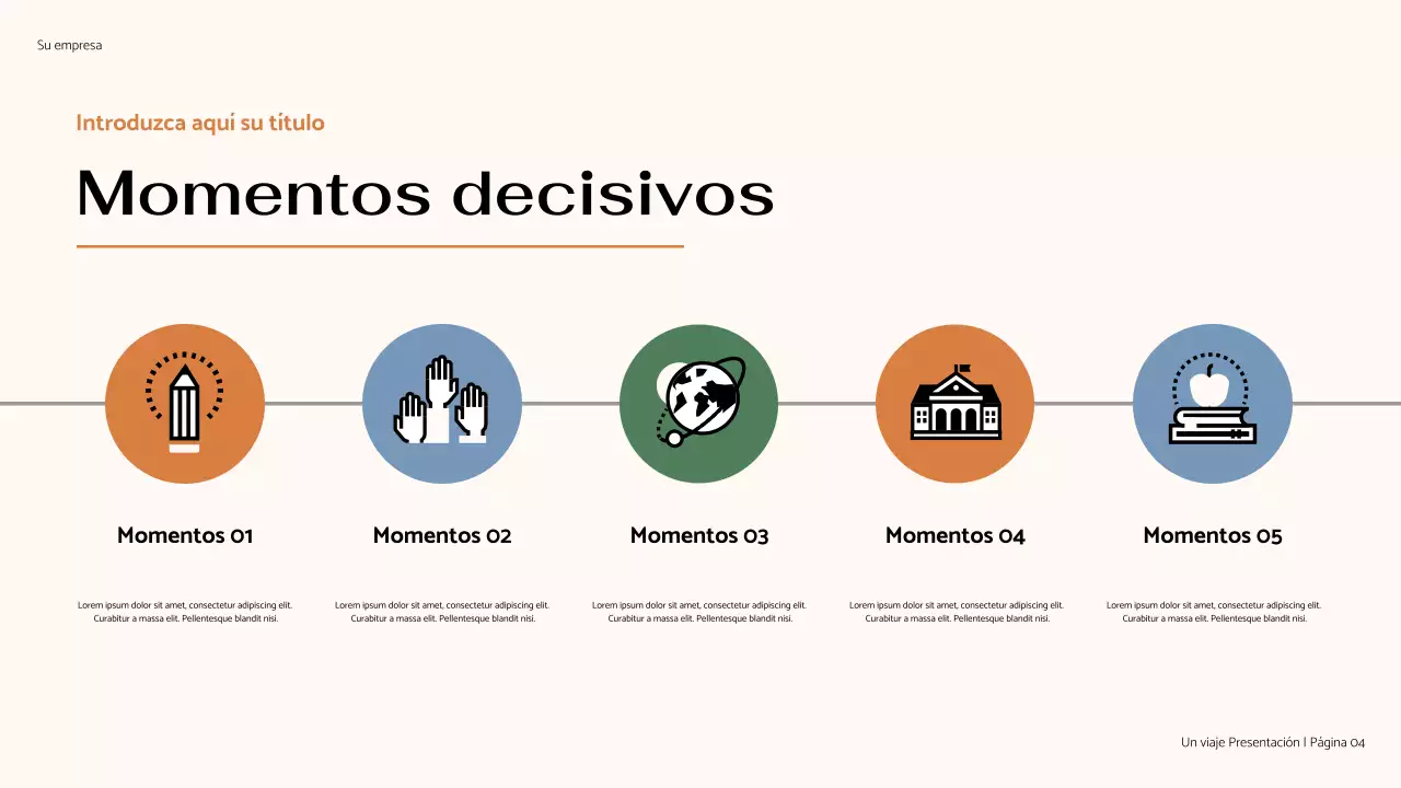 Presentación minimalista de mi viaje en marrón