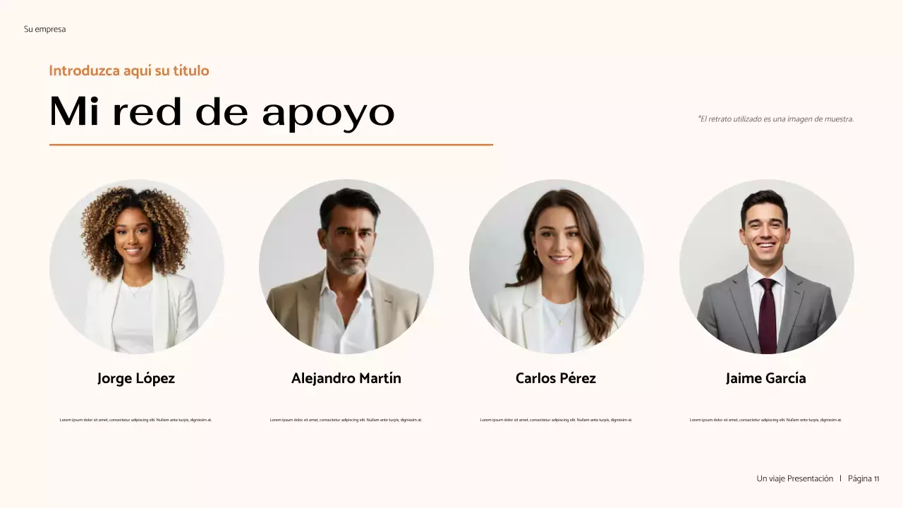 Presentación minimalista de mi viaje en marrón