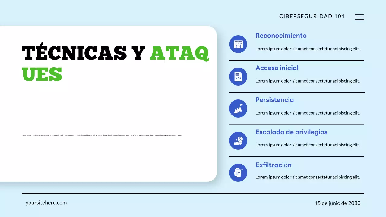 Presentación de la tecnología de ciberseguridad verde y azul