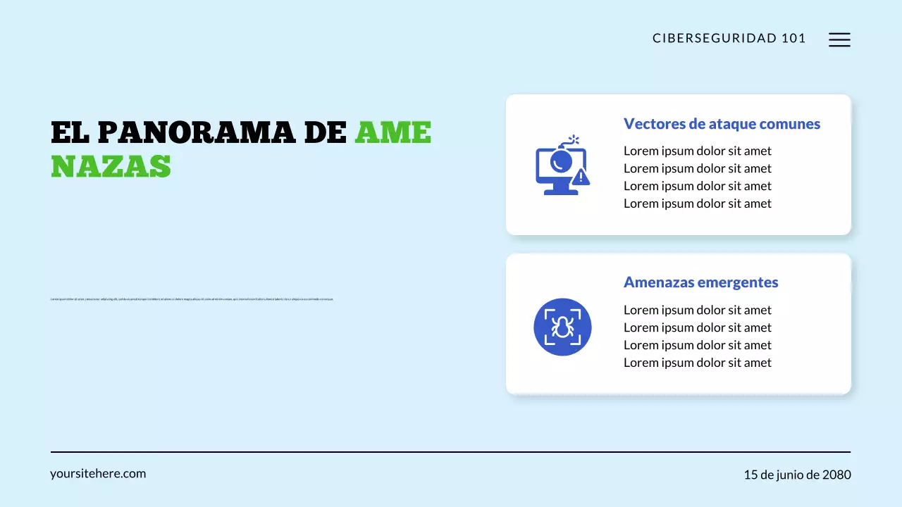 Presentación de la tecnología de ciberseguridad verde y azul