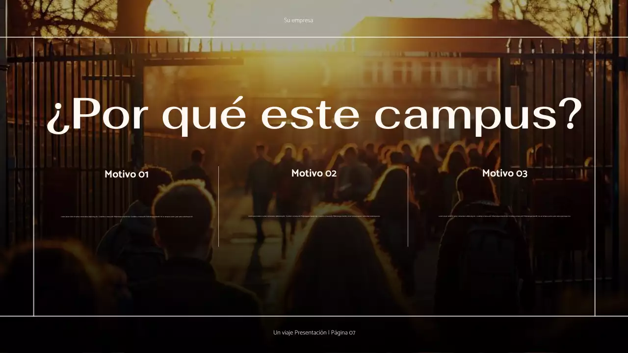 Presentación minimalista de mi viaje en marrón
