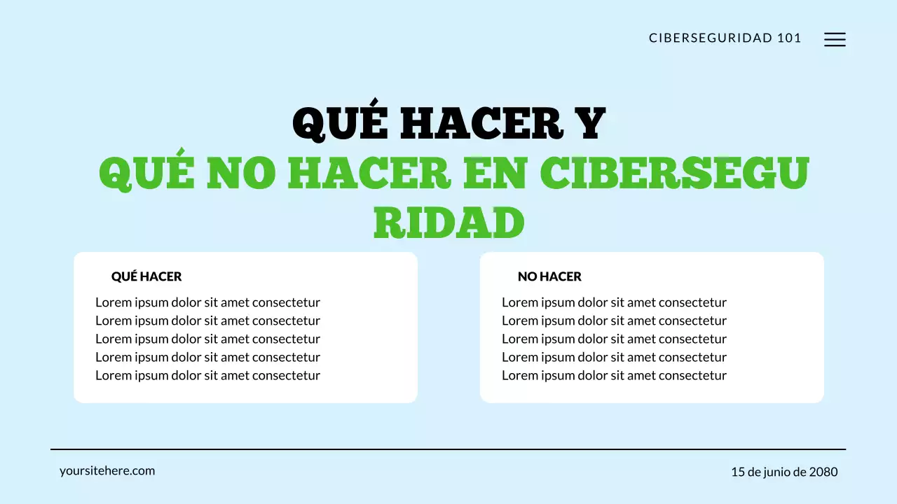 Presentación de la tecnología de ciberseguridad verde y azul