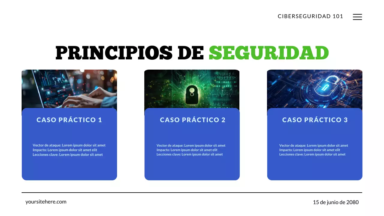 Presentación de la tecnología de ciberseguridad verde y azul