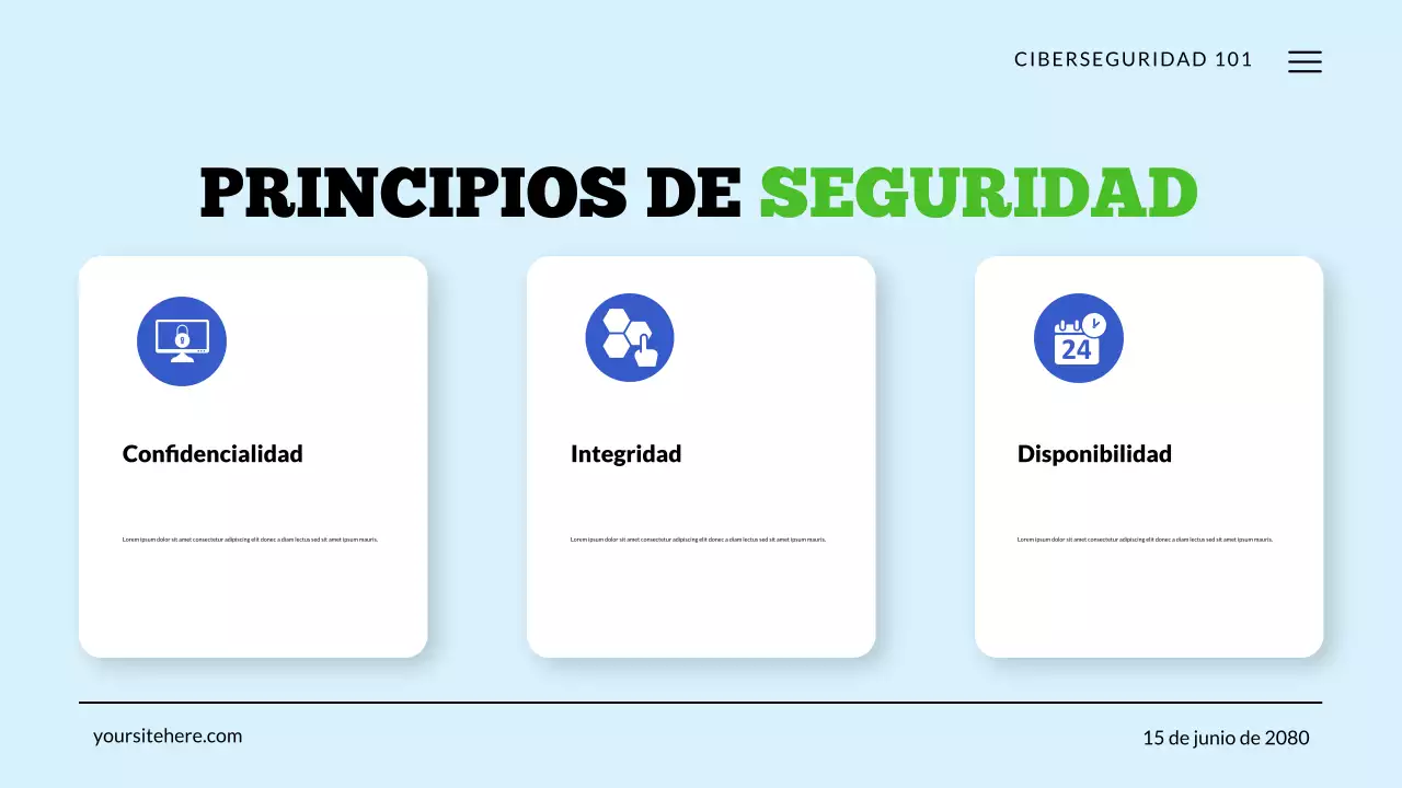Presentación de la tecnología de ciberseguridad verde y azul