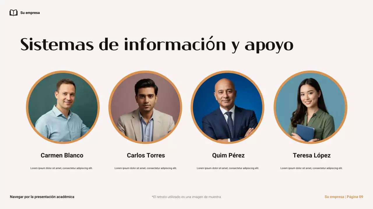 Presentación minimalista en marrón y naranja sobre la integridad académica en la universidad