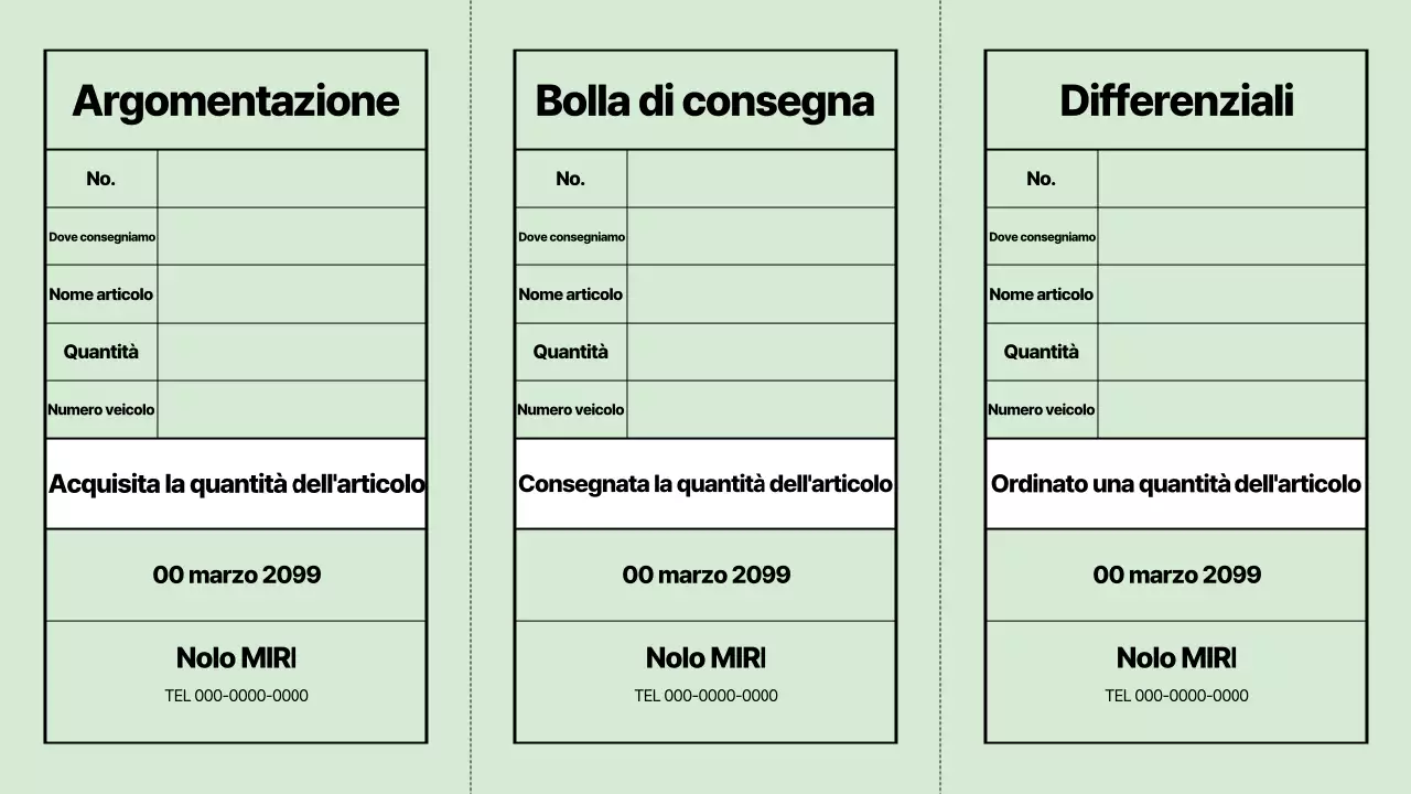 Cancelleria logistica semplice alla menta
