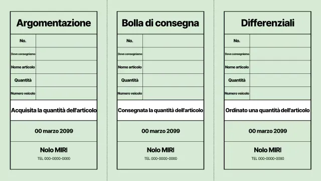 Cancelleria logistica semplice alla menta