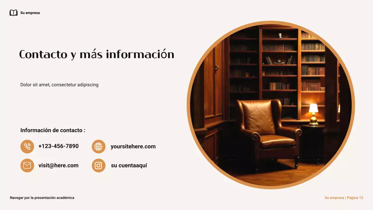 Presentación minimalista en marrón y naranja sobre la integridad académica en la universidad